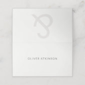 Redactionele typografie Huwelijk Plaatskaartje (Buitenkant ongevouwen)