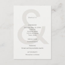 Redactionele typografie Huwelijksdetails kaart