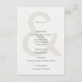 Redactionele typografie Huwelijksdetails kaart