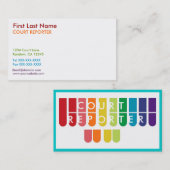 Redactionele verslaggever voor regenboogsleutels,  visitekaartje (Voorkant / Achterkant)