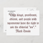 Redactionele "wij" briefkaart (Voorkant / Achterkant)