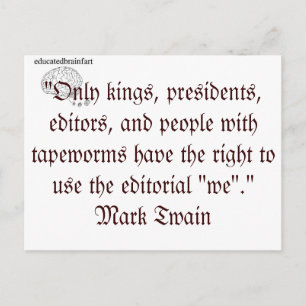 Redactionele "wij" briefkaart