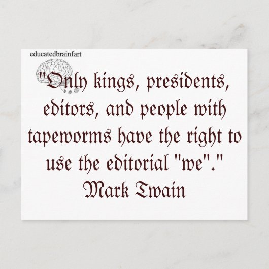 Redactionele "wij" briefkaart (Voorkant)