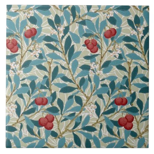 Redberry Tree, William Morris Tegeltje (Voorkant)