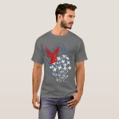 Redbird and Bluets (donker) T-shirt (Voorkant volledig)