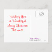 Redbird mC-past aan Feestdagenkaart (Achterkant)