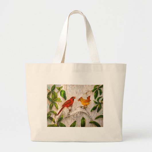 RedBirds Zing van liefde Grote Tote Bag (Voorkant)