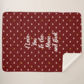 RedBlush Pink Gold Hearts Sherpa Deken (Voorkant (horizontaal))