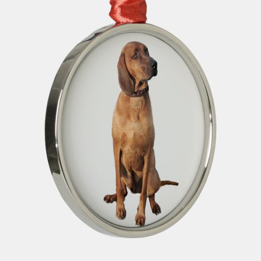Redbone Coon Hound (A) Metalen Ornament (Rechts)