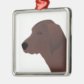 Redbone Coonhound Basic Breed  Ontwerp Metalen Ornament (Links)