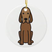 Redbone Coonhound Dog Cartoon Keramisch Ornament (Voorkant)
