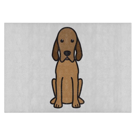 Redbone Coonhound Dog Cartoon Snijplank (Voorkant)