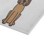 Redbone Coonhound Dog Cartoon Snijplank (Hoek)