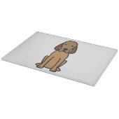 Redbone Coonhound Dog Cartoon Snijplank (Hoek)