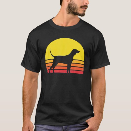 Redbone Coonhound Dog Silhouette T-shirt (Voorkant)