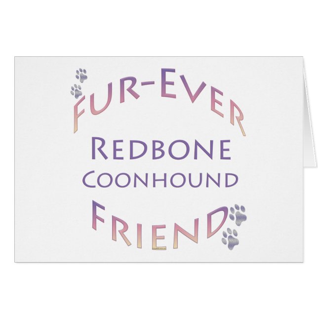 Redbone Coonhound Furever Vriend (Voorkant Horizontaal)