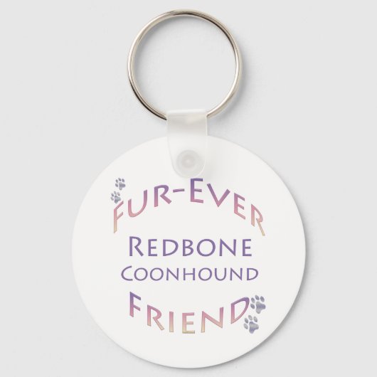 Redbone Coonhound Furever Vriend Sleutelhanger (Voorkant)