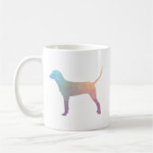 Redbone Coonhound Geometric Pattern in Pastels Koffiemok (Links)