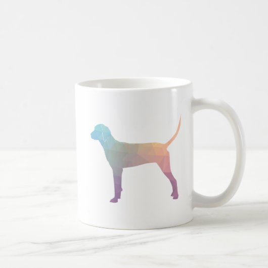 Redbone Coonhound Geometric Pattern in Pastels Koffiemok (Rechts)