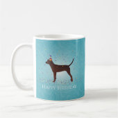 Redbone Coonhound Happy Birthday Design Koffiemok (Links)