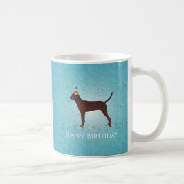 Redbone Coonhound Happy Birthday Design Koffiemok