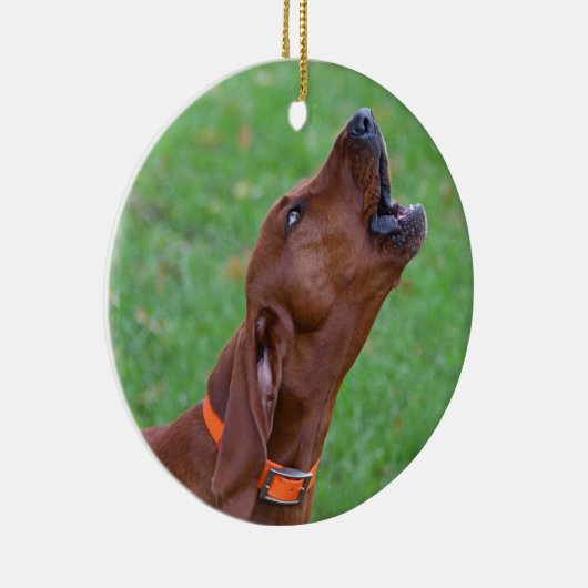 Redbone Coonhound Keramisch Ornament (Rechts)
