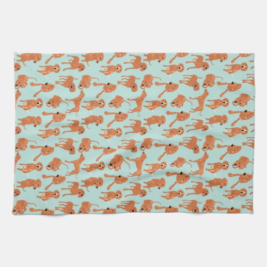 Redbone Coonhound Kitchen Towel Theedoek (Horizontaal)