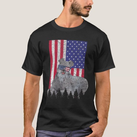 Redbone Coonhound Patriotic Dog USA Pride American T-shirt (Voorkant)