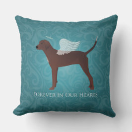 Redbone Coonhound Pet Memorial Angel Dog Kussen