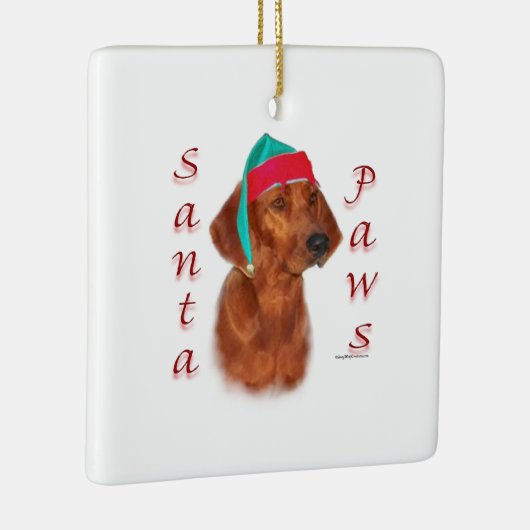 Redbone Coonhound Santa Paws Keramisch Ornament (Rechts)