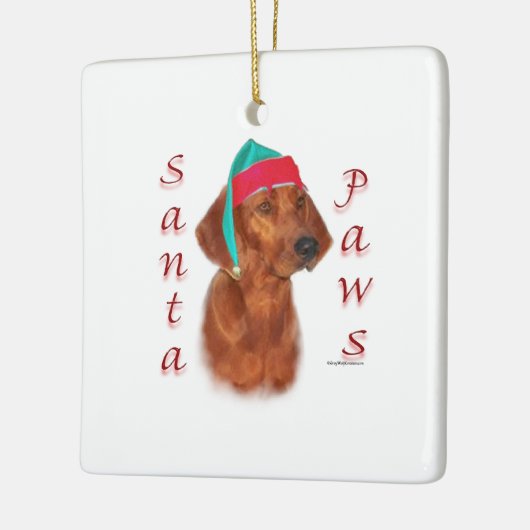 Redbone Coonhound Santa Paws Keramisch Ornament (Links)