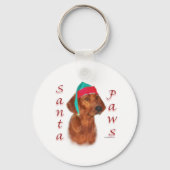 Redbone Coonhound Santa Paws Sleutelhanger (Achterkant)