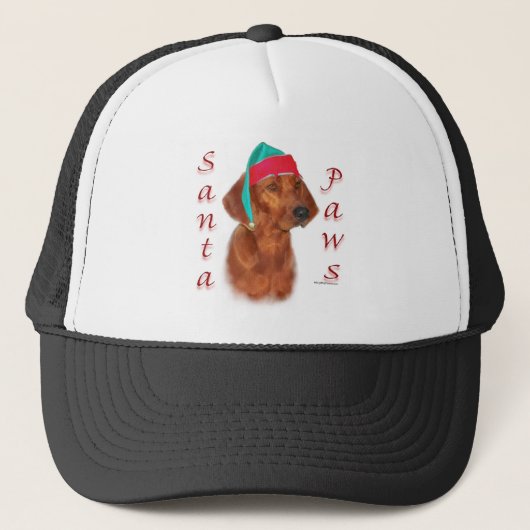 Redbone Coonhound Santa Paws Trucker Pet (Voorkant)