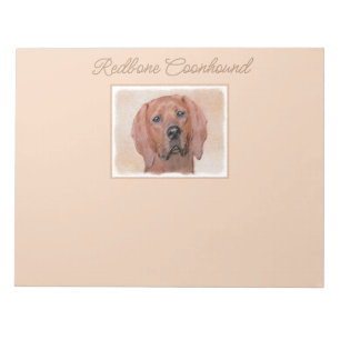 Redbone Coonhound Schilderij - Mooie Originele Hon Notitieblok