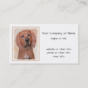 Redbone Coonhound Schilderij - Mooie Originele Hon Visitekaartje