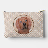 Redbone Coonhound schilderij Schattigee originele  Etui (Achterkant)