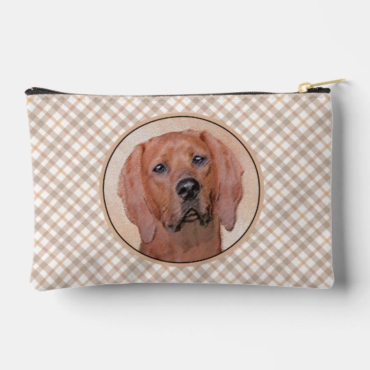 Redbone Coonhound schilderij Schattigee originele  Etui (Achterkant)