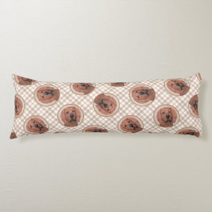 Redbone Coonhound schilderij Schattigee originele  Lichaamskussen