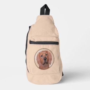 Redbone Coonhound schilderij Schattigee originele  Sling Bag