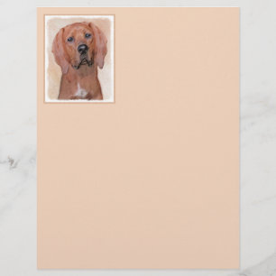 Redbone Coonhound-schildering - Kute Original Dog 