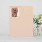 Redbone Coonhound-schildering - Kute Original Dog (Staand voorkant)