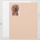 Redbone Coonhound-schildering - Kute Original Dog (Voorkant / Achterkant)