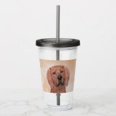 Redbone Coonhound-schildering - Kute Original Dog  Acryl Drinkbeker (Voorkant)