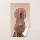 Redbone Coonhound-schildering - Kute Original Dog  Bad Handdoek (Handdoek)
