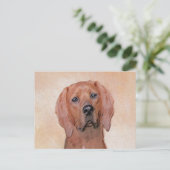 Redbone Coonhound-schildering - Kute Original Dog  Briefkaart (Staand voorkant)