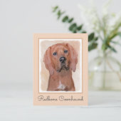 Redbone Coonhound-schildering - Kute Original Dog  Briefkaart (Staand voorkant)