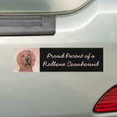 Redbone Coonhound-schildering - Kute Original Dog Bumpersticker (Op auto)
