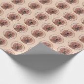 Redbone Coonhound-schildering - Kute Original Dog  Cadeaupapier (Hoek)