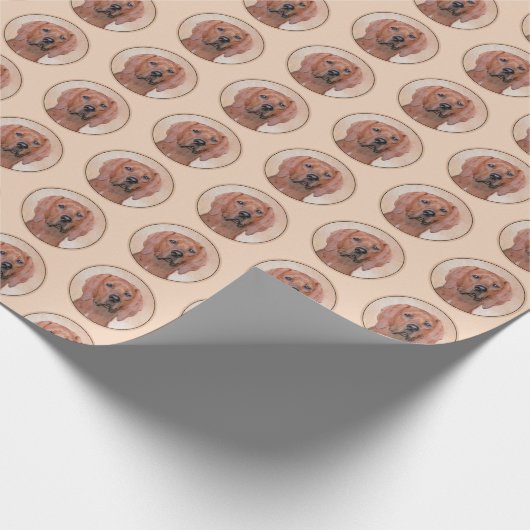 Redbone Coonhound-schildering - Kute Original Dog Cadeaupapier (Hoek)