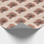 Redbone Coonhound-schildering - Kute Original Dog  Cadeaupapier (Hoek)